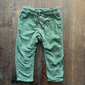 Green Kids Corduroy Pants